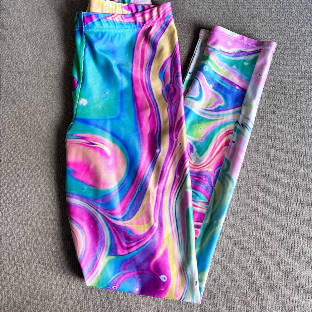 Drop Dead Colorful Swirl Leggings